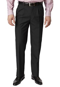 Regular Fit Black Branmarket Wool Blend Trousers