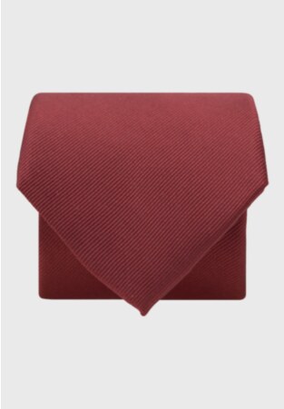 Wine Twill Pure Silk Tie