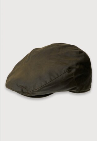 Olive Waxed Flat Cap