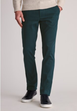 Regular Fit Bolt Teal Italian Fine Twill Stretch Cotton Chinos