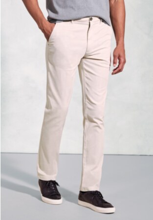 Regular Fit Brosnan Stone Textured Stretch Cotton Chinos