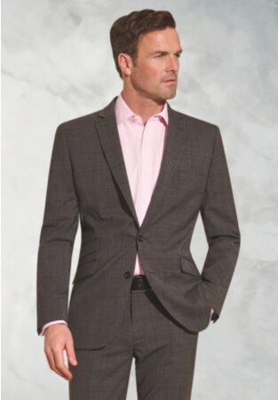 Tailored Fit Cassino Grey Check Washable Suit - Waistcoat Optional